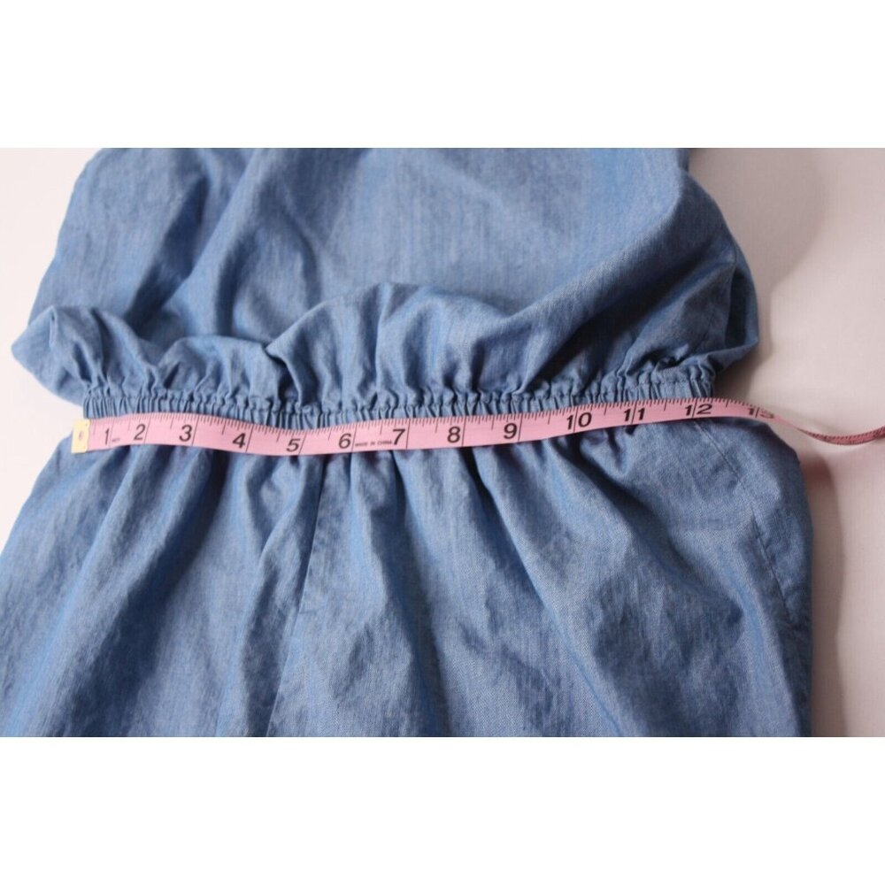 Pixley Shorts Romper Jumper Thin Shoulder Strap Light Blue Denim Womens Size S - Picture 4 of 6